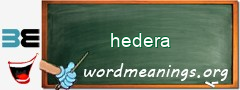 WordMeaning blackboard for hedera